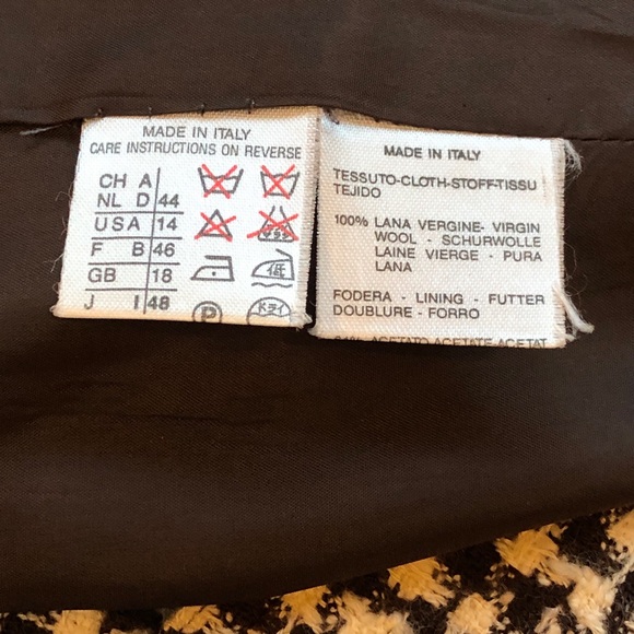 Vintage Max Mara Wool Hounds Tooth Jacket 14 - Picture 7 of 8